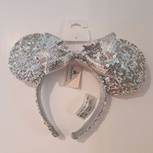 Sequined Silver Disneyland Ears
